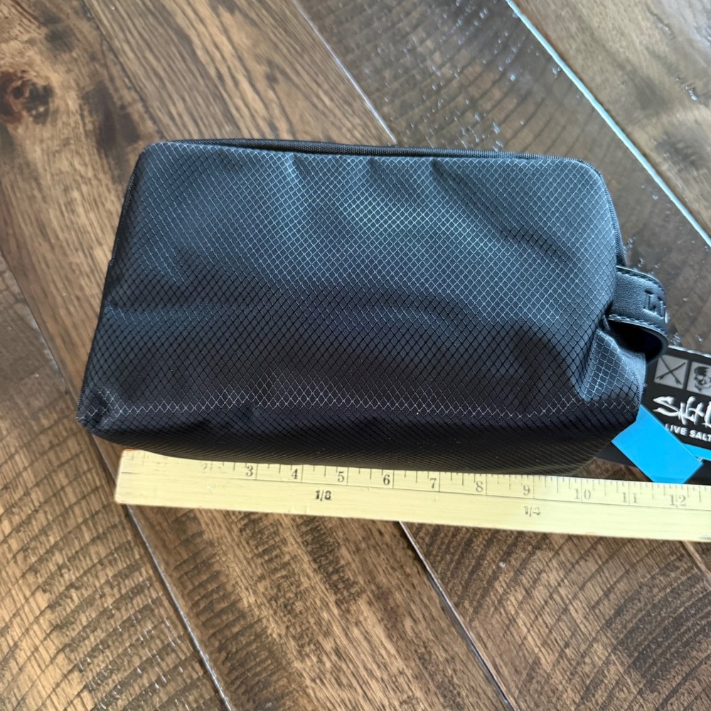 Salt Life Mens Toiletry Bag Black Ripstop Dopp Kit‎ Travel Case Blue Zip NEW - Picture 6 of 8